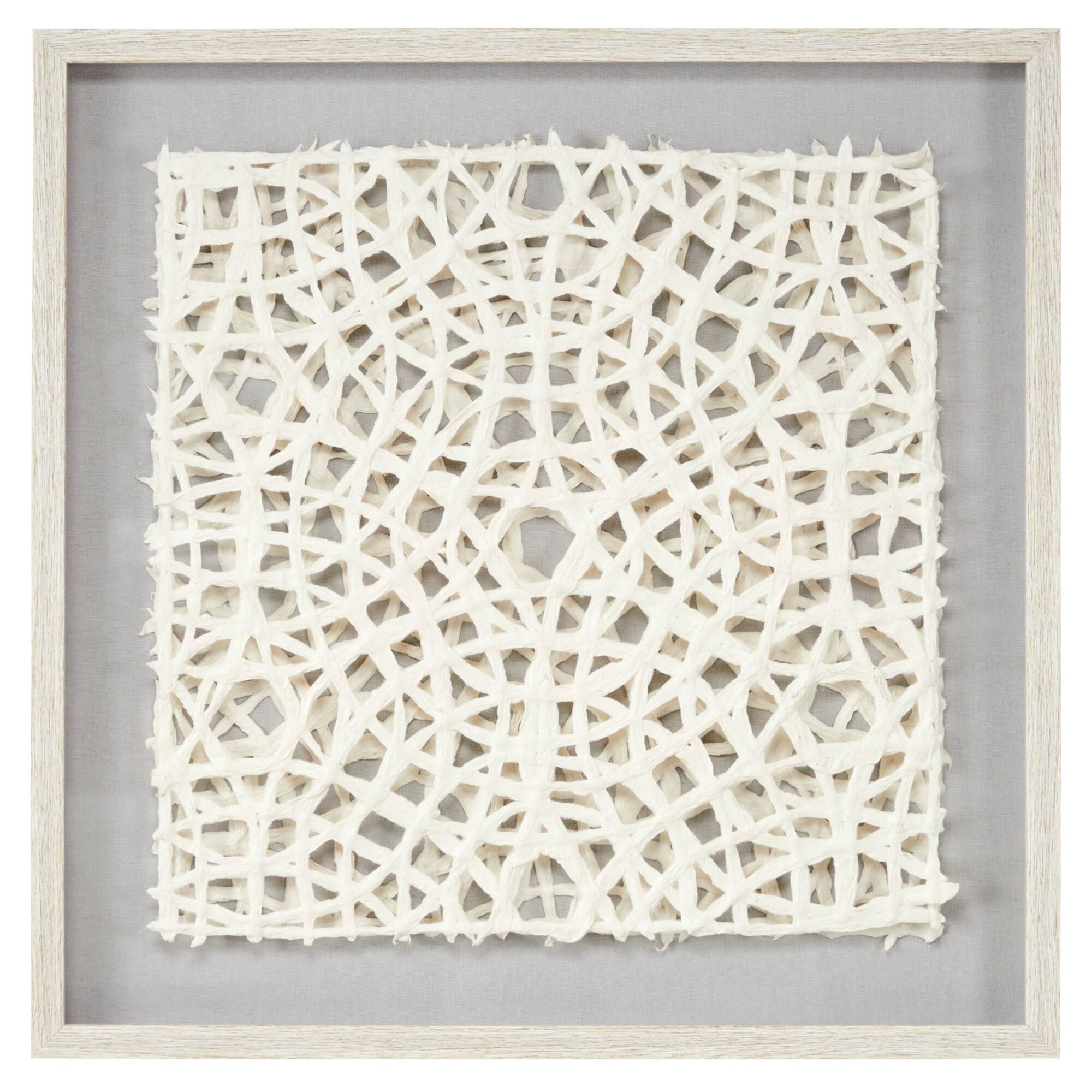 Gold Wood Natural Shadow Box Art, 24" x 24" x 1"